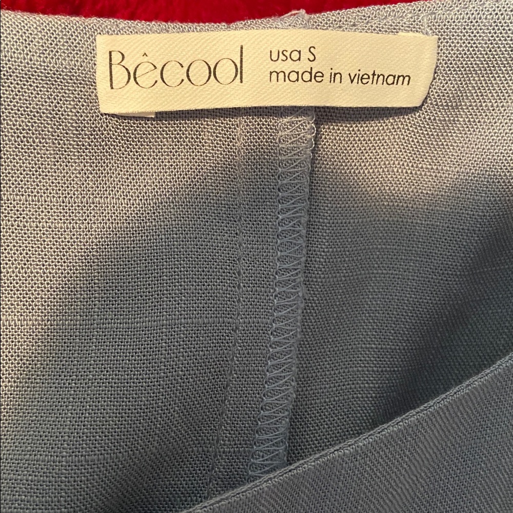 Becool Women's Heather Blue Sleeveless Sleeveless Cropped Tank Top Size Small - Picture 4 of 5
